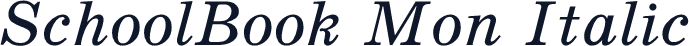 SchoolBook Mon Italic