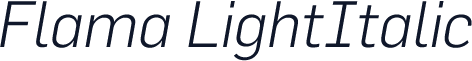 Flama LightItalic
