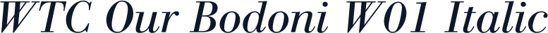 WTC Our Bodoni W01 Italic