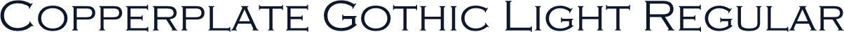 Copperplate Gothic Light Regular