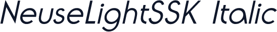 NeuseLightSSK Italic
