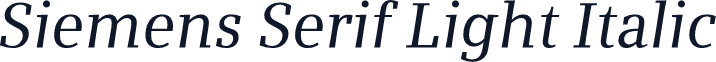 Siemens Serif Light Italic
