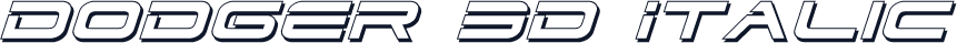 Dodger 3D Italic