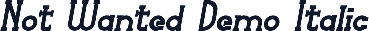 Not Wanted Demo Italic