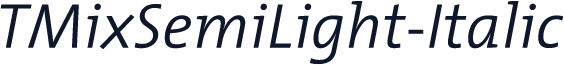 TMixSemiLight-Italic