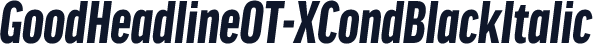 GoodHeadlineOT-XCondBlackItalic