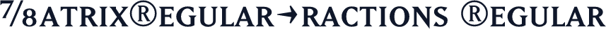 MatrixRegularFractions Regular