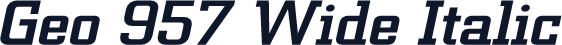 Geo 957 Wide Italic