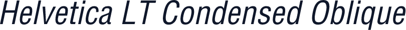 Helvetica LT Condensed Oblique