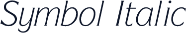 Symbol Italic