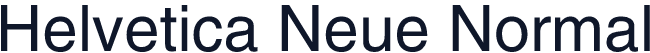 Helvetica Neue Normal