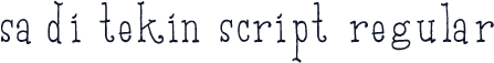 Sadi Tekin Script Regular
