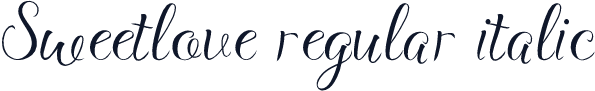 Sweetlove regular italic