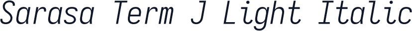 Sarasa Term J Light Italic