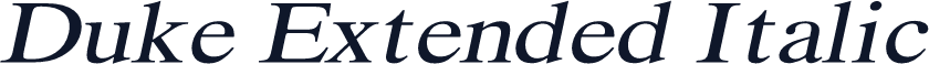 Duke Extended Italic