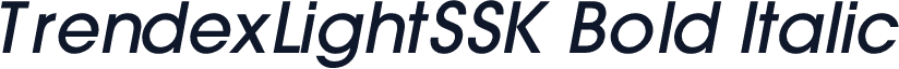 TrendexLightSSK Bold Italic
