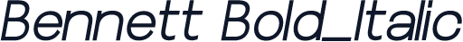 Bennett Bold_Italic