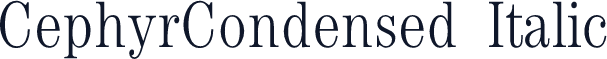 CephyrCondensed Italic