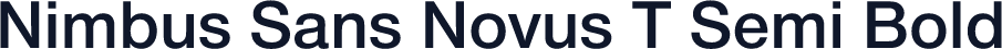 Nimbus Sans Novus T Semi Bold