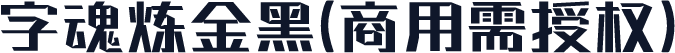 字魂炼金黑(商用需授权)