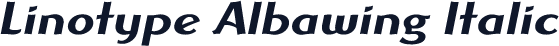 Linotype Albawing Italic