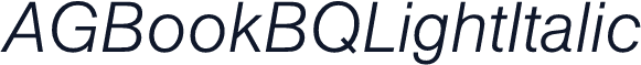 AGBookBQLightItalic