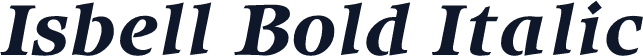 Isbell Bold Italic