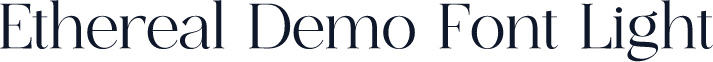 Ethereal Demo Font Light