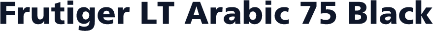 Frutiger LT Arabic 75 Black
