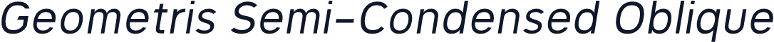 Geometris Semi-Condensed Oblique