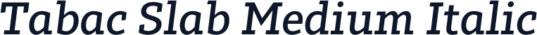Tabac Slab Medium Italic