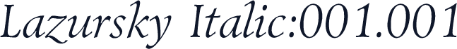 Lazursky Italic:001.001