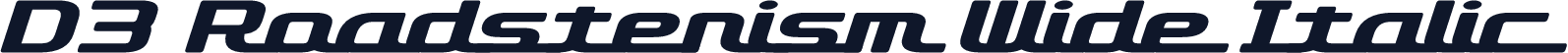 D3 Roadsterism Wide Italic