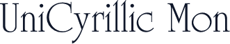 UniCyrillic Mon