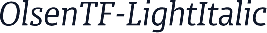 OlsenTF-LightItalic