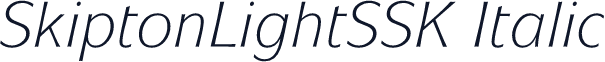 SkiptonLightSSK Italic