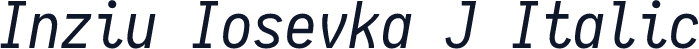 Inziu Iosevka J Italic