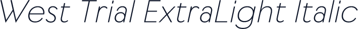 West Trial ExtraLight Italic