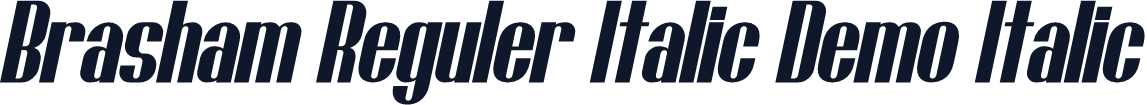 Brasham Reguler Italic Demo Italic