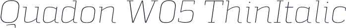 Quadon W05 ThinItalic