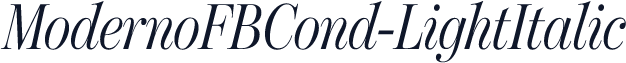 ModernoFBCond-LightItalic