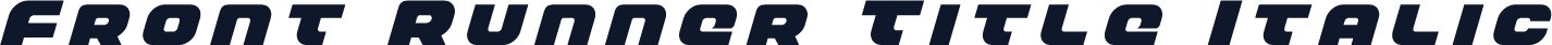 Front Runner Title Italic