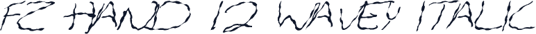 FZ HAND 12 WAVEY ITALIC