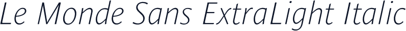 Le Monde Sans ExtraLight Italic