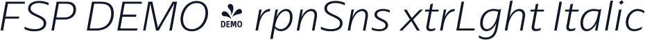 FSP DEMO - rpnSns xtrLght Italic