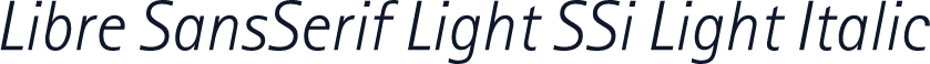 Libre SansSerif Light SSi Light Italic
