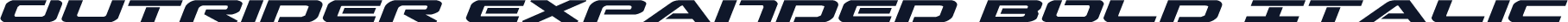 Outrider Expanded Bold Italic
