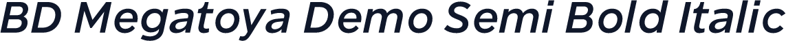 BD Megatoya Demo Semi Bold Italic