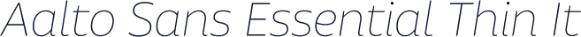 Aalto Sans Essential Thin It