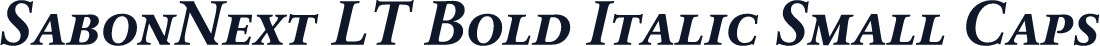 SabonNext LT Bold Italic Small Caps